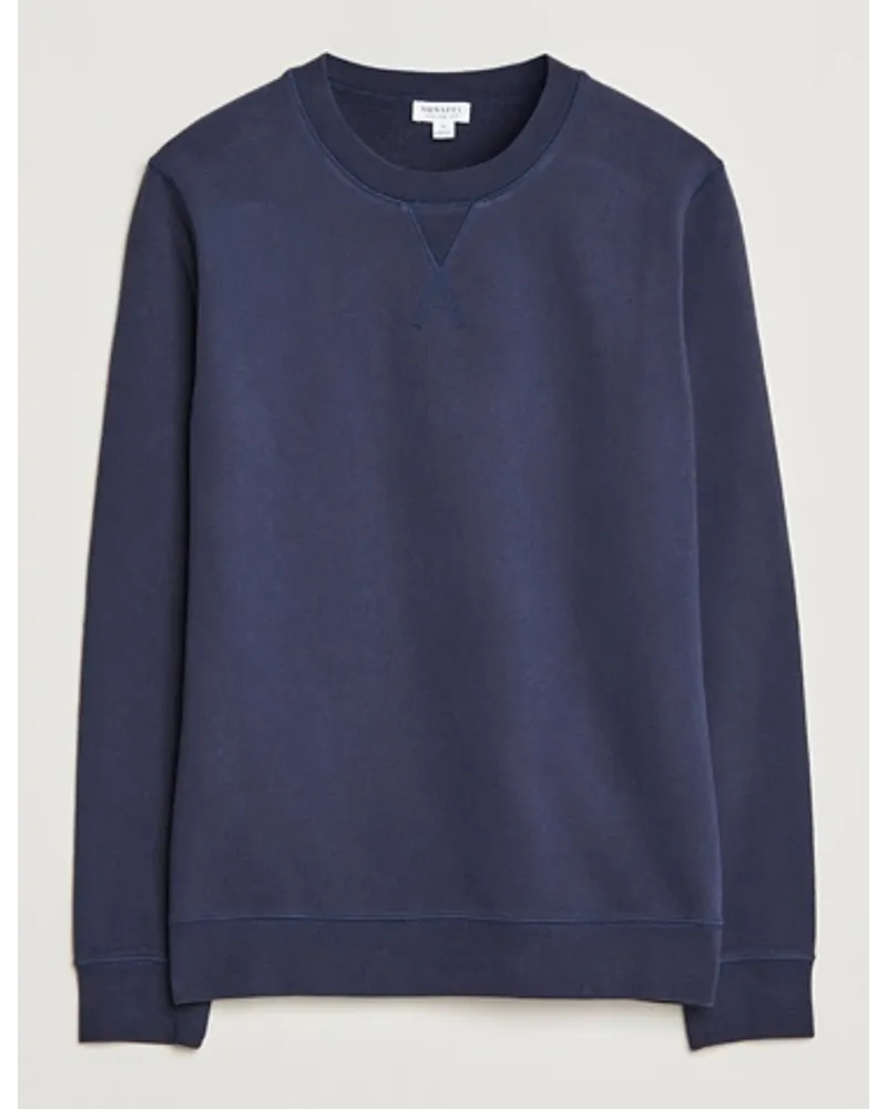 Sunspel Loopback Sweatshirt Navy Blau