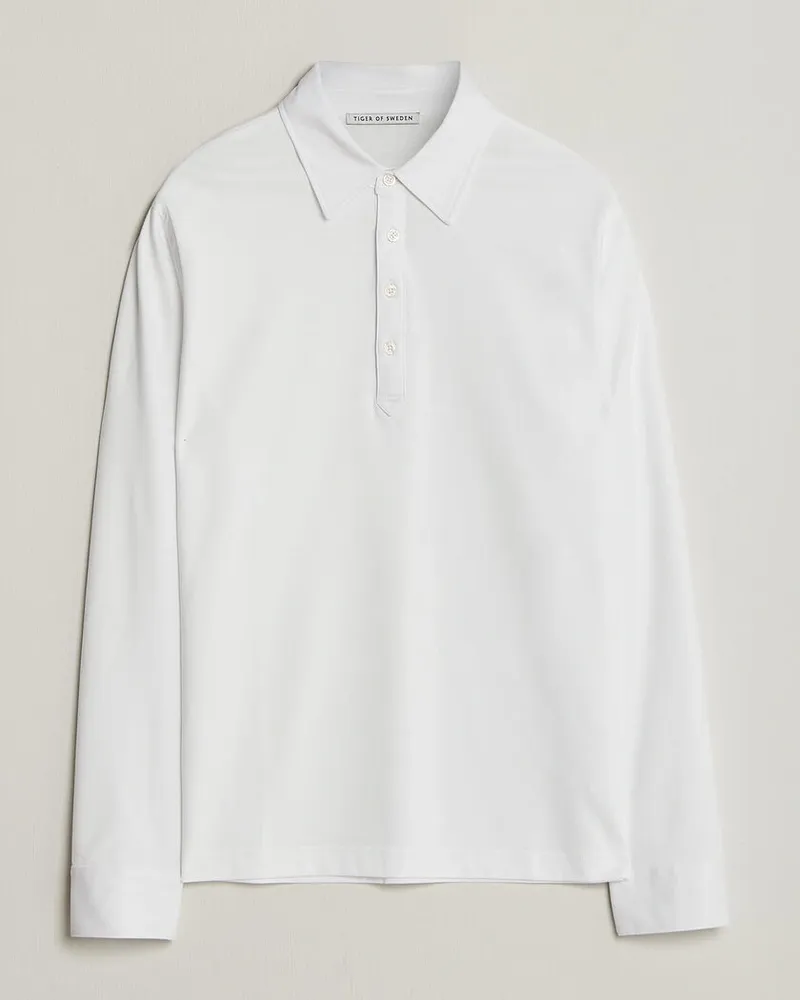 Tiger of Sweden Tanner Mercerized Cotton Polo Pure White Weiß