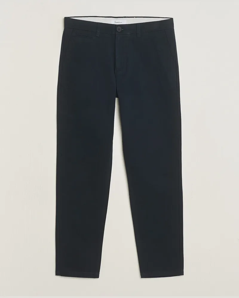 Knowledge Cotton Apparel Chuck Regular Cotton Twill Chino Total Eclipse Blau