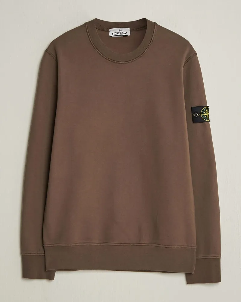 Stone Island Garment Dyed Fleece Sweatshirt Umber Braun