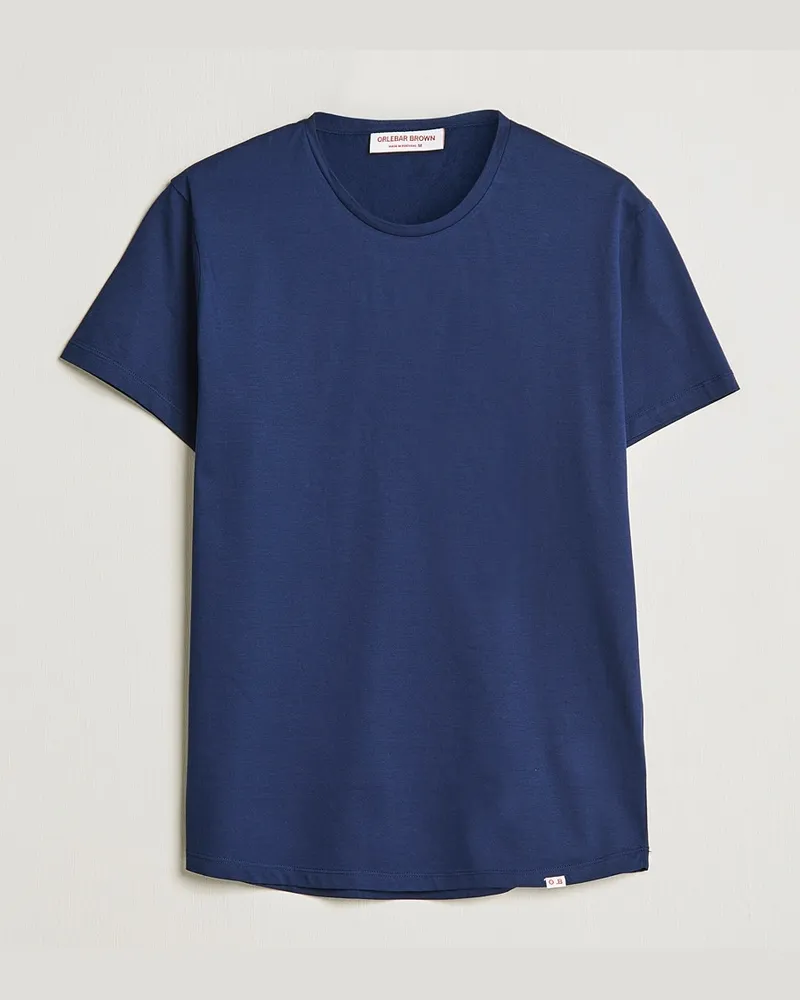 Orlebar Brown OB Crew Neck Mercerised Cotton Tee Navy Blau