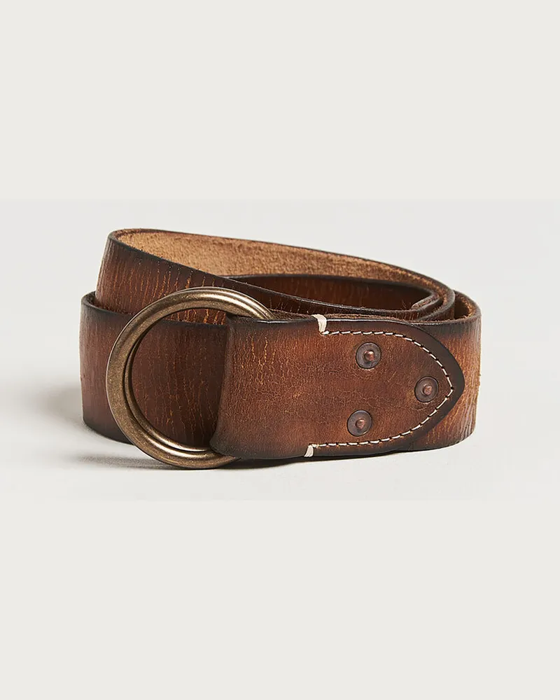 RRL Ring Belt Vintage Brown Braun