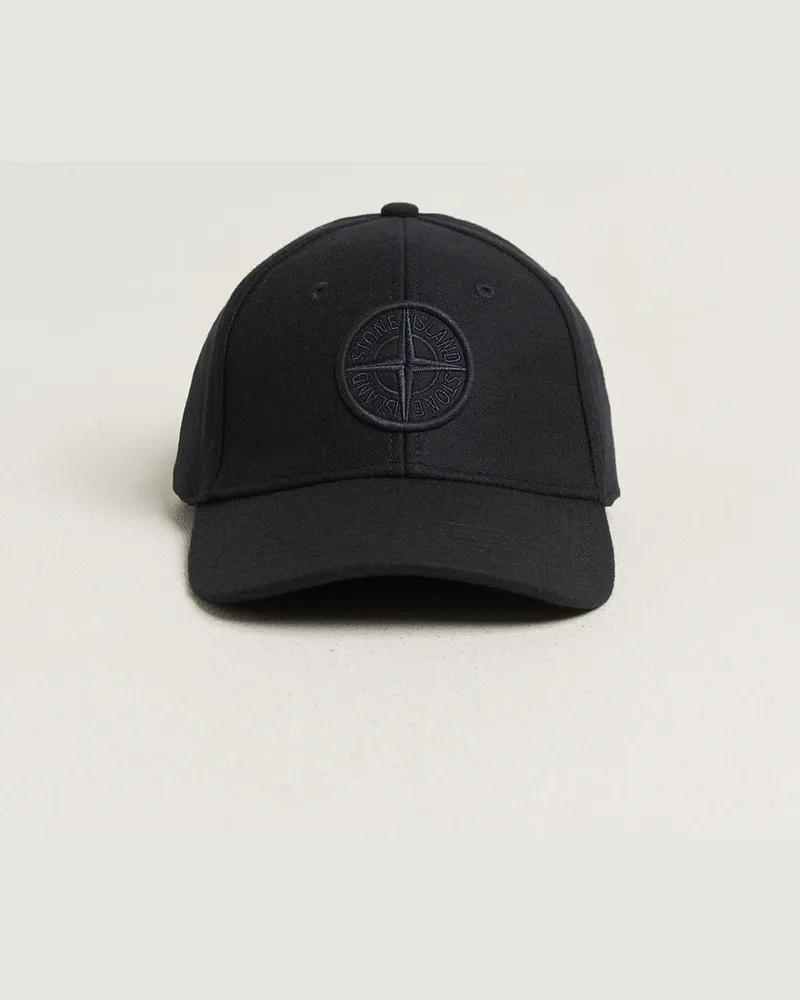 Stone Island Wool/Nylon Flannel Cap Navy Blue Blau