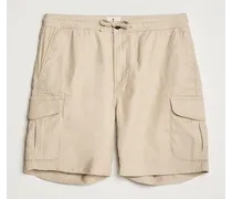 Cargo Leinen Shorts Khaki