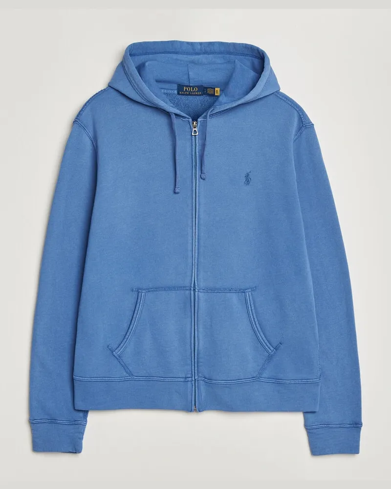 Ralph Lauren Island Terry Full Zip Hoodie Modern Royal Blau