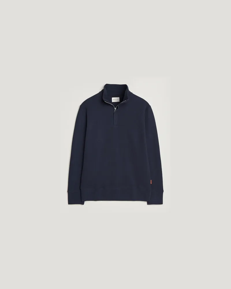 Gant Light Sacker Rib Half Zip Evening Blue Blau