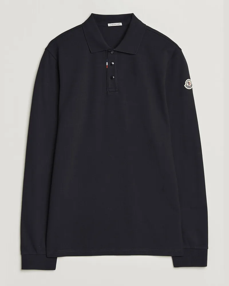 Moncler Long Sleeve Polo Navy Blau