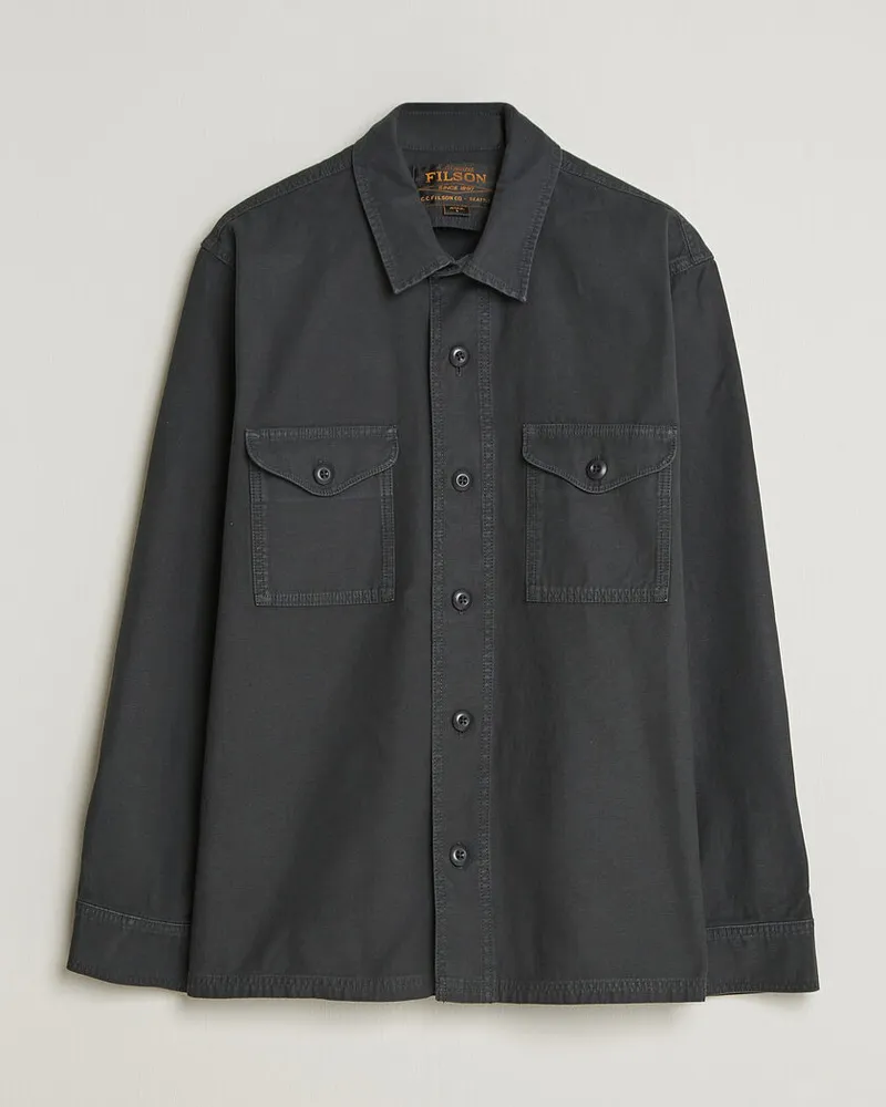 Filson Reverse Sateen Jac-Shirt Washed Black Schwarz