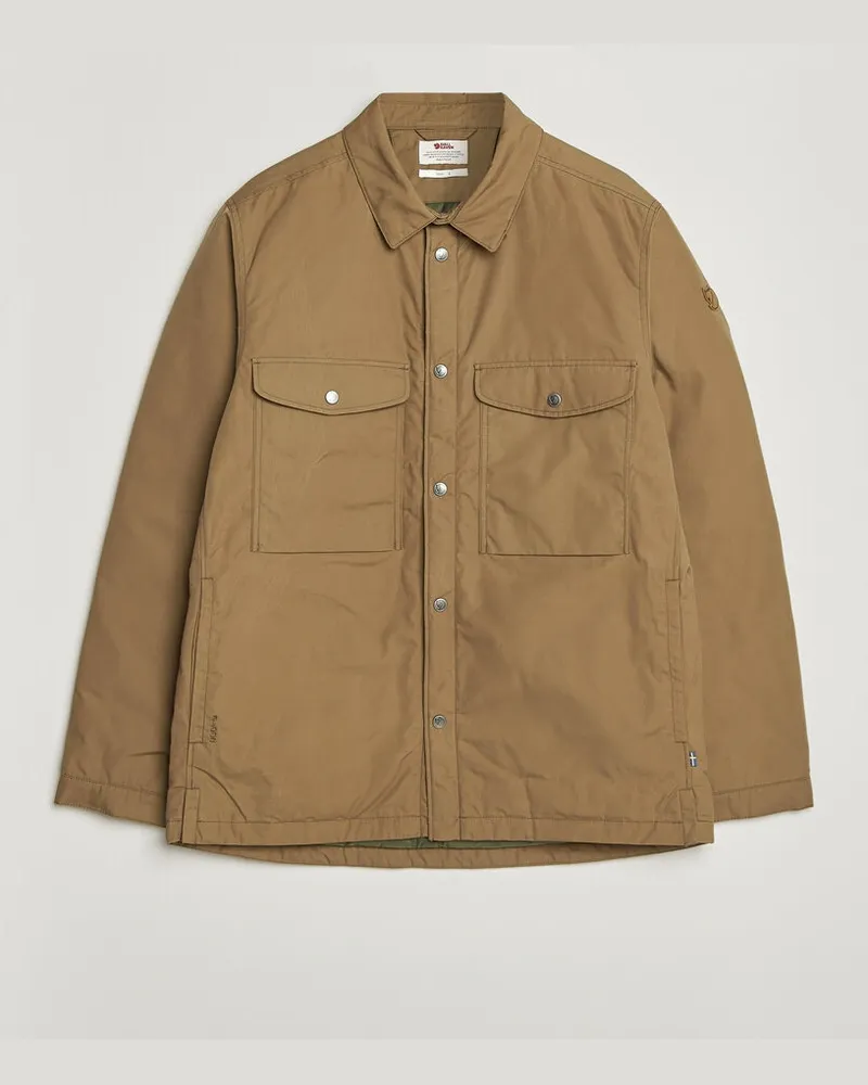 Fjäll Räven Övik Down Shirt Jacket Wood Brown Braun