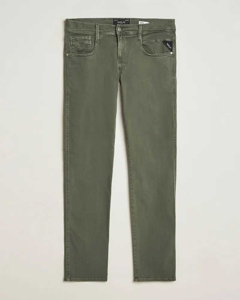 Replay Anbass Hyperflex X.Lite 5-Pocket Pants Dark Green Grün