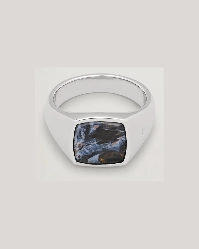 Tom Wood Key Pietersite Ring Silver Silber