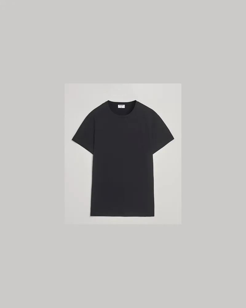 Filippa K Lightweight Cotton Crew Neck T-Shirt Black Schwarz