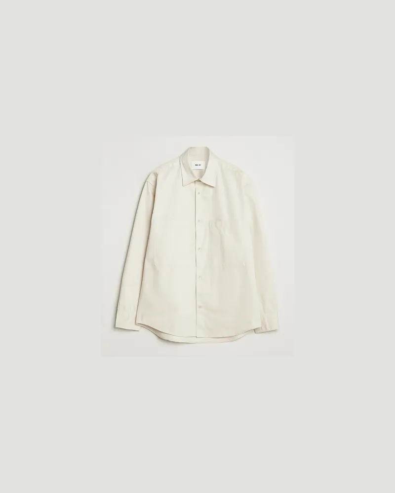 NN 07 NN07 Freddy Tencel Workwear Shirt Ivory Weiß