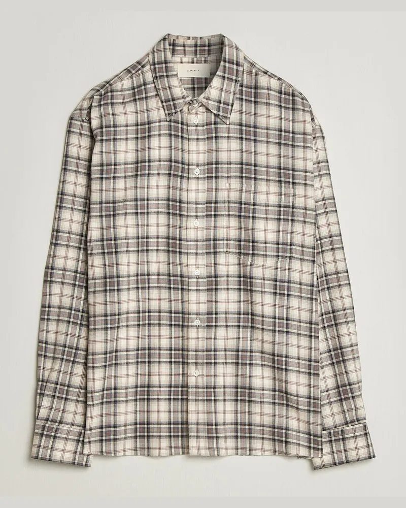 JEANERICA Byron Checked Flannel Shirt Brown Braun