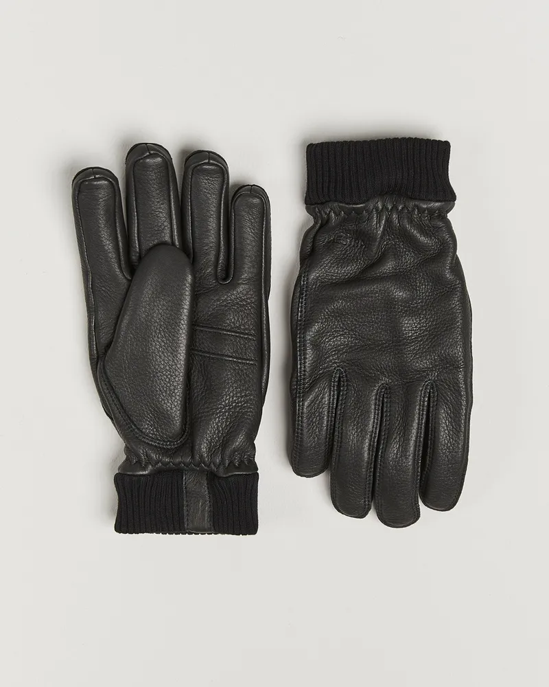 Hestra Tore Deerskin Primaloft Lined Glove Black Schwarz