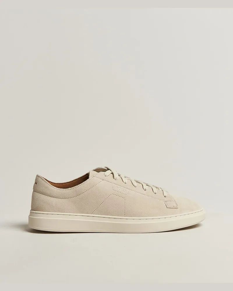 HUGO BOSS Kieran Suede Sneaker Open White Weiß