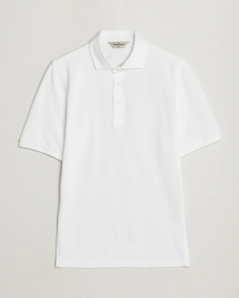 Gran Sasso Washed Polo White Weiß