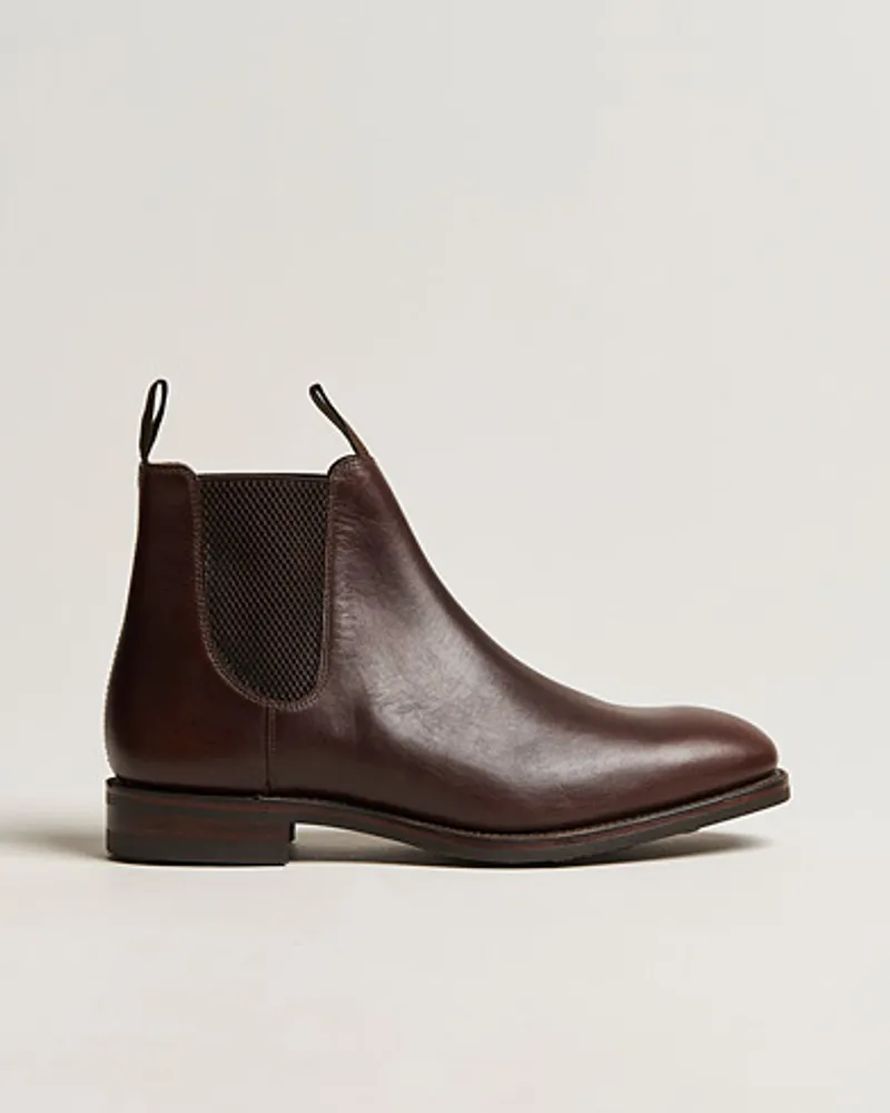 Loake 1880 Chatsworth Chelsea Boot Dk Brown Waxy Calf Braun