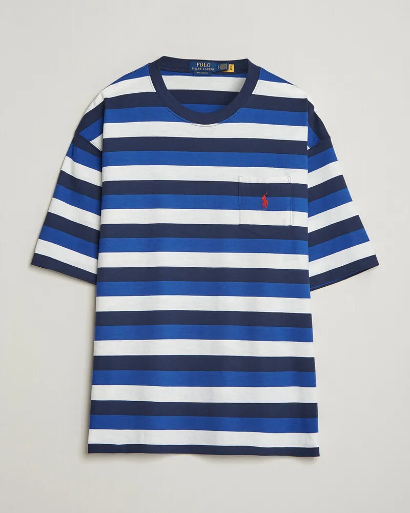 Ralph Lauren Striped Pocket Tee Newport Navy Multi Mehrfarbig