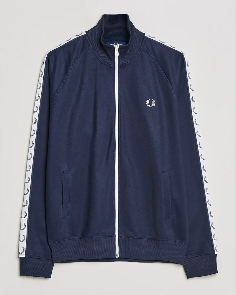 Fred Perry Taped Track Jacket Carbon blue Blau