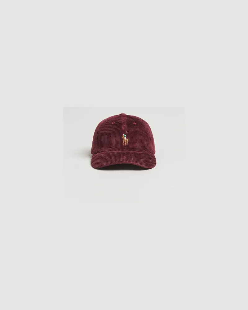Ralph Lauren Corduroy Cap Rich Ruby Rot