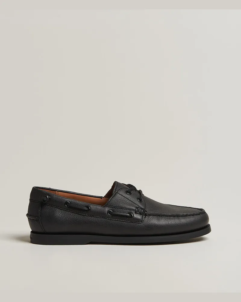 Ralph Lauren Merton Boatshoe Triple Black Schwarz