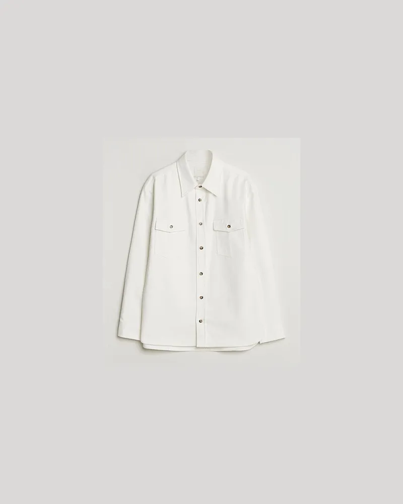 A.P.C. Brushed Cotton Overshirt White Weiß