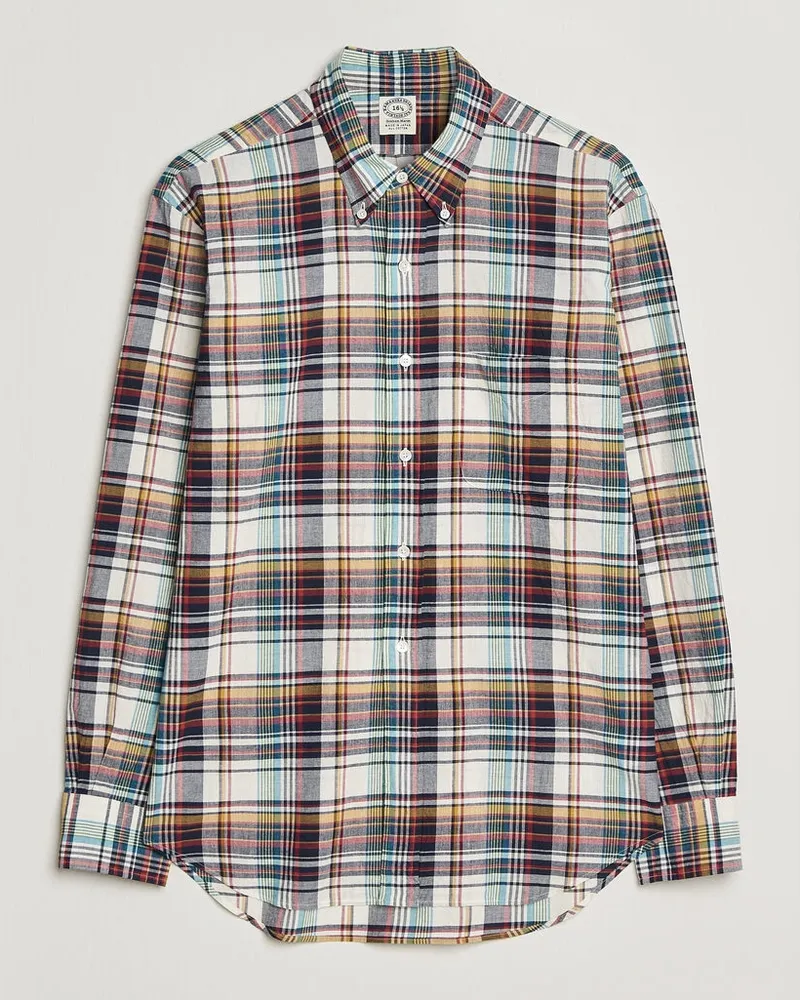 Kamakura Shirts Vintage Ivy Button Down Shirt Yellow Madras Gelb