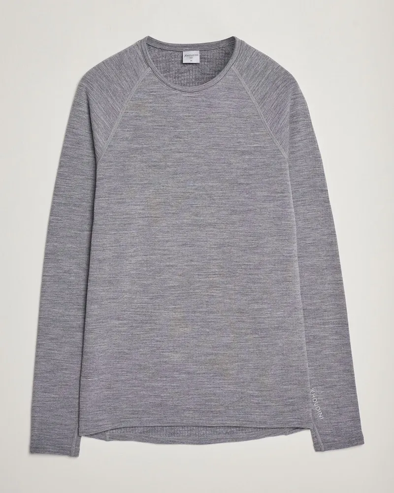 Houdini Desoli Merino Thermal Crew College Grey Grau
