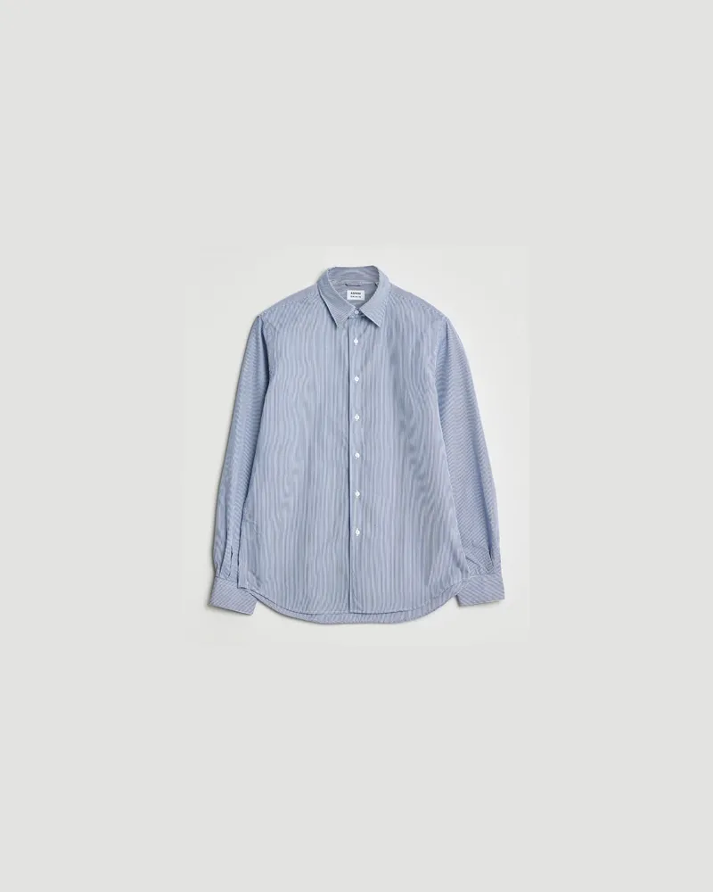 ASPESI Striped Poplin Shirt Light Blue Blau