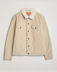 Levi's Type III Sherpa Trucker Fields Of Rye Cord Beige