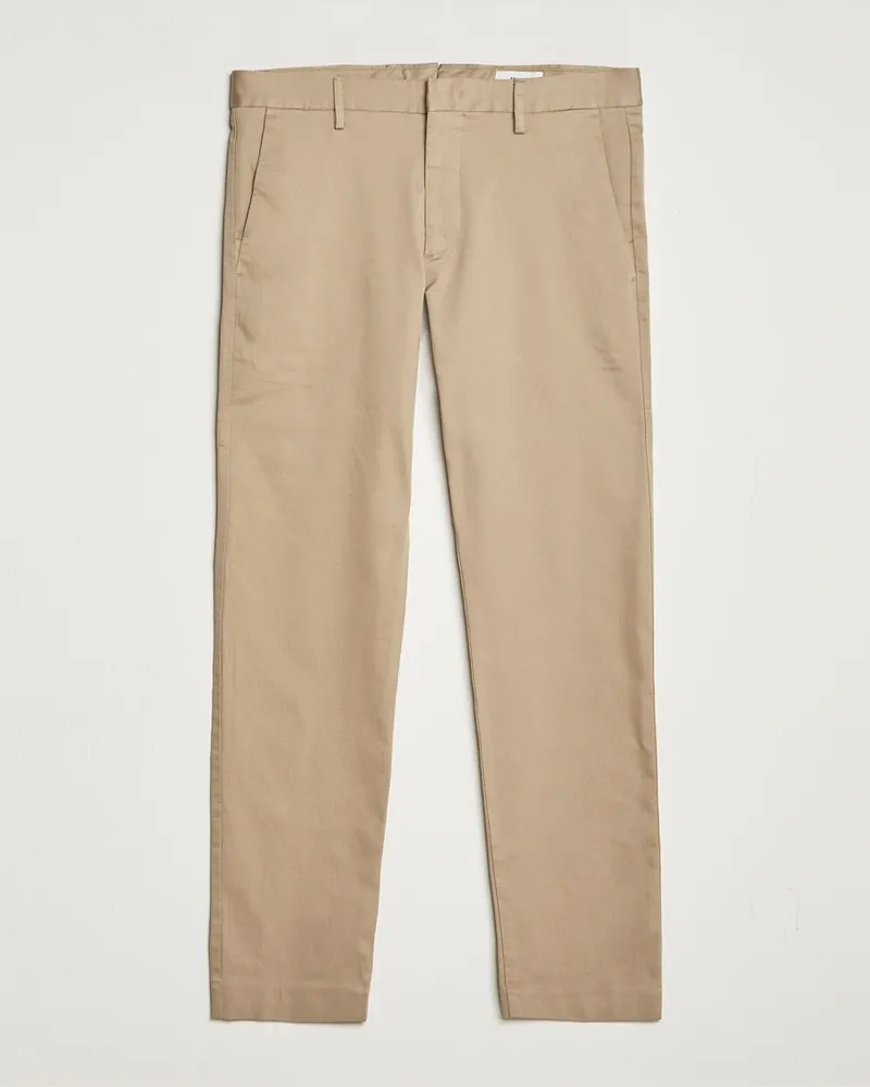 NN 07 Theo Regular Fit Stretch Chinos Khaki Beige