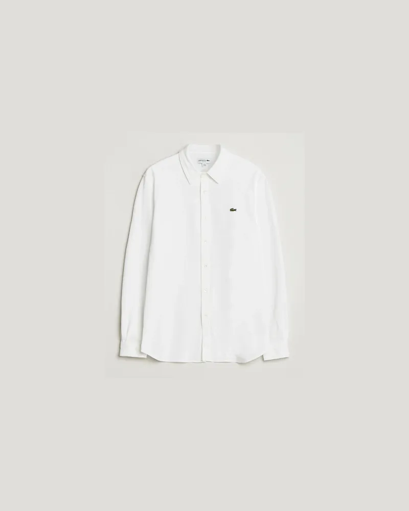 Lacoste Slim Fit Cotton Piqué Shirt White Weiß