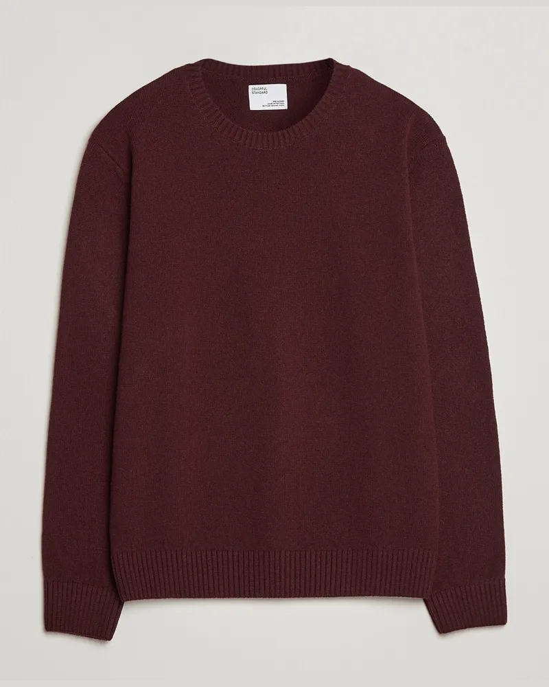 COLORFUL STANDARD Classic Merino Wool Crew Neck Oxblood Red Rot