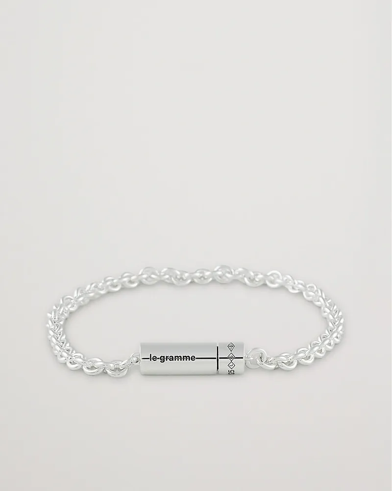 Le Gramme Chain Cable Bracelet Sterling Silver 11g Silber