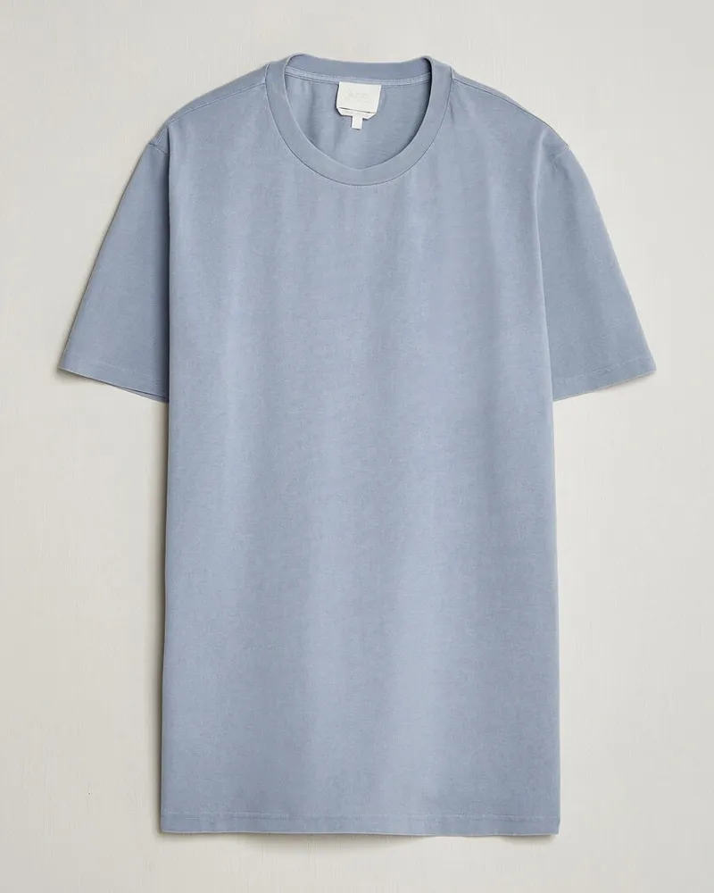 A.P.C. Printed Crew Neck T-Shirt Light Blue Blau