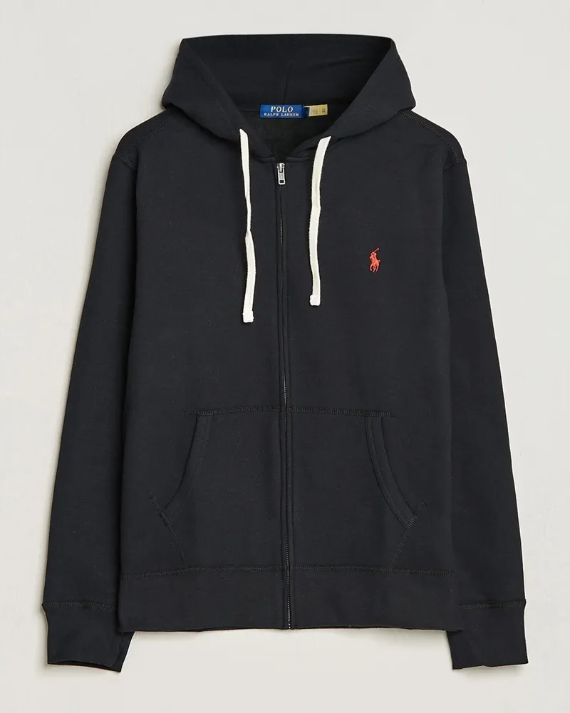 Ralph Lauren Full-Zip Hoodie Polo Black Schwarz
