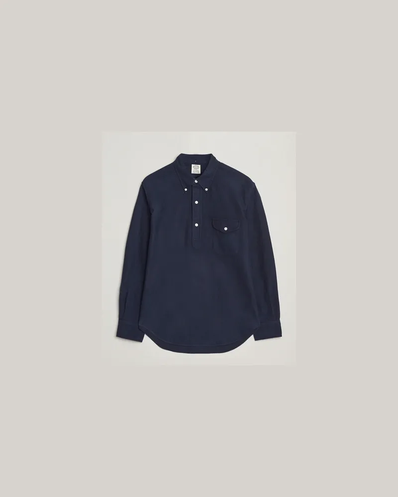 Kamakura Shirts Kamakura Shirts Vintage Ivy Oxford Popover Shirt Navy Blau