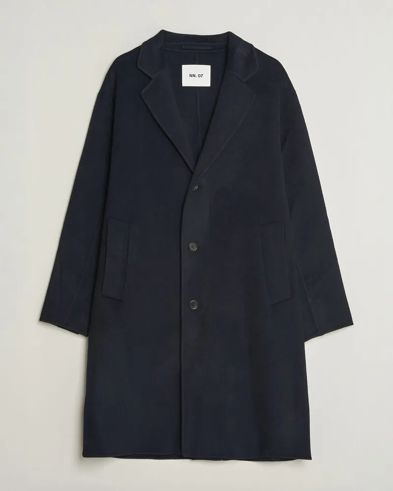 NN 07 Kendrick Wool Coat Navy Blue Blau