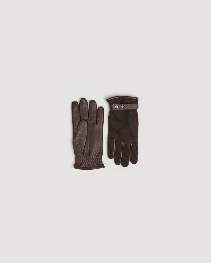 Hestra Hestra Christopher Cashmere/Elkskin Glove  Espresso Braun