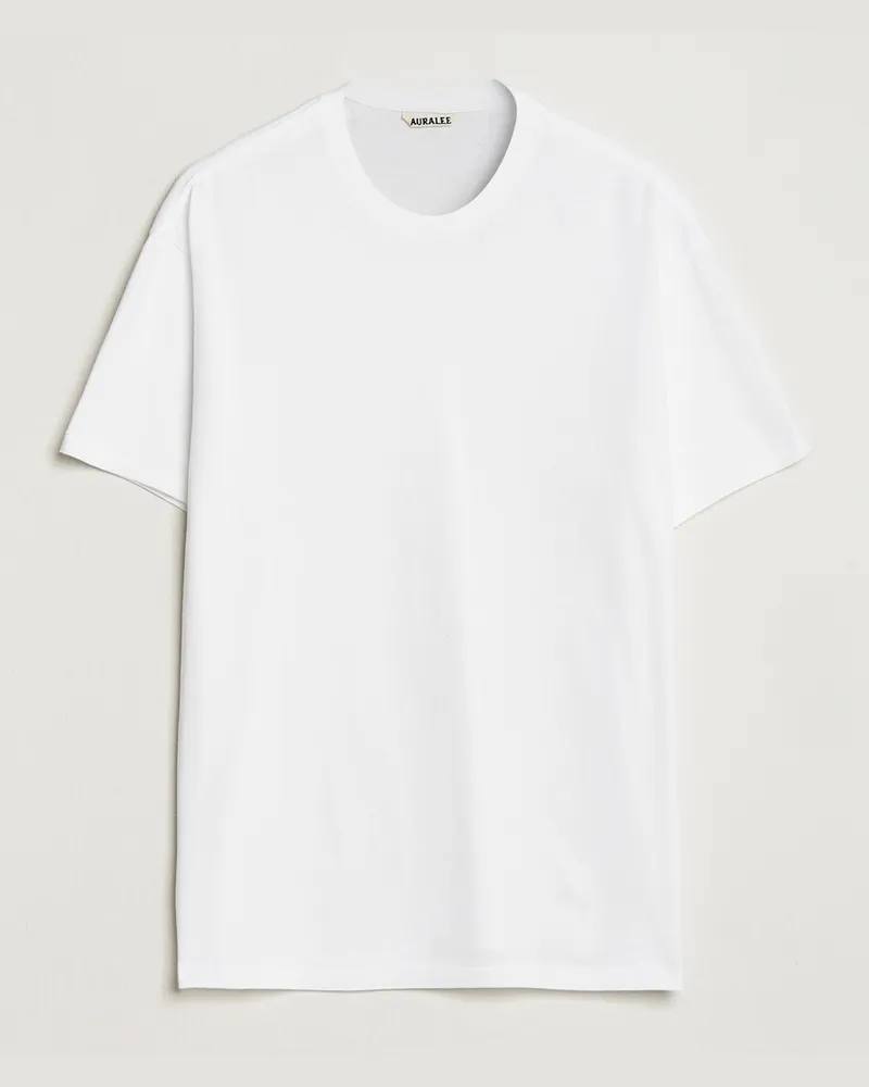 AURALEE Seamless Crew Neck T-Shirt White Weiß