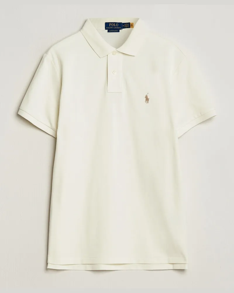 Ralph Lauren Custom Slim Fit Polo Parchment Cream Beige