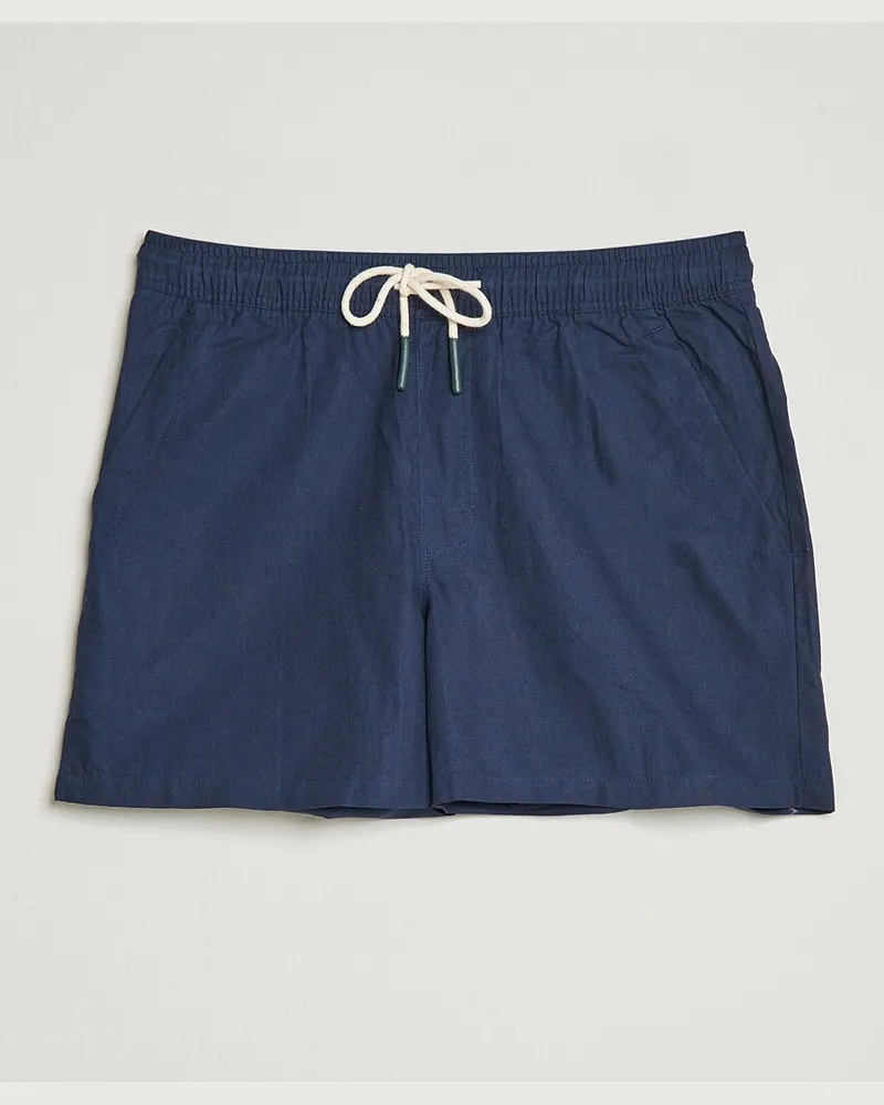 OAS Linen Shorts Navy Blau