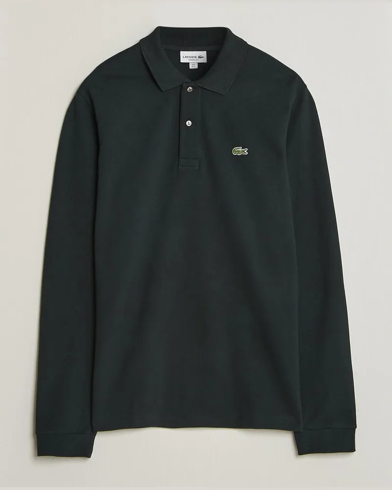 Lacoste Original Long Sleeve Polo Piké Dark Varech Grün