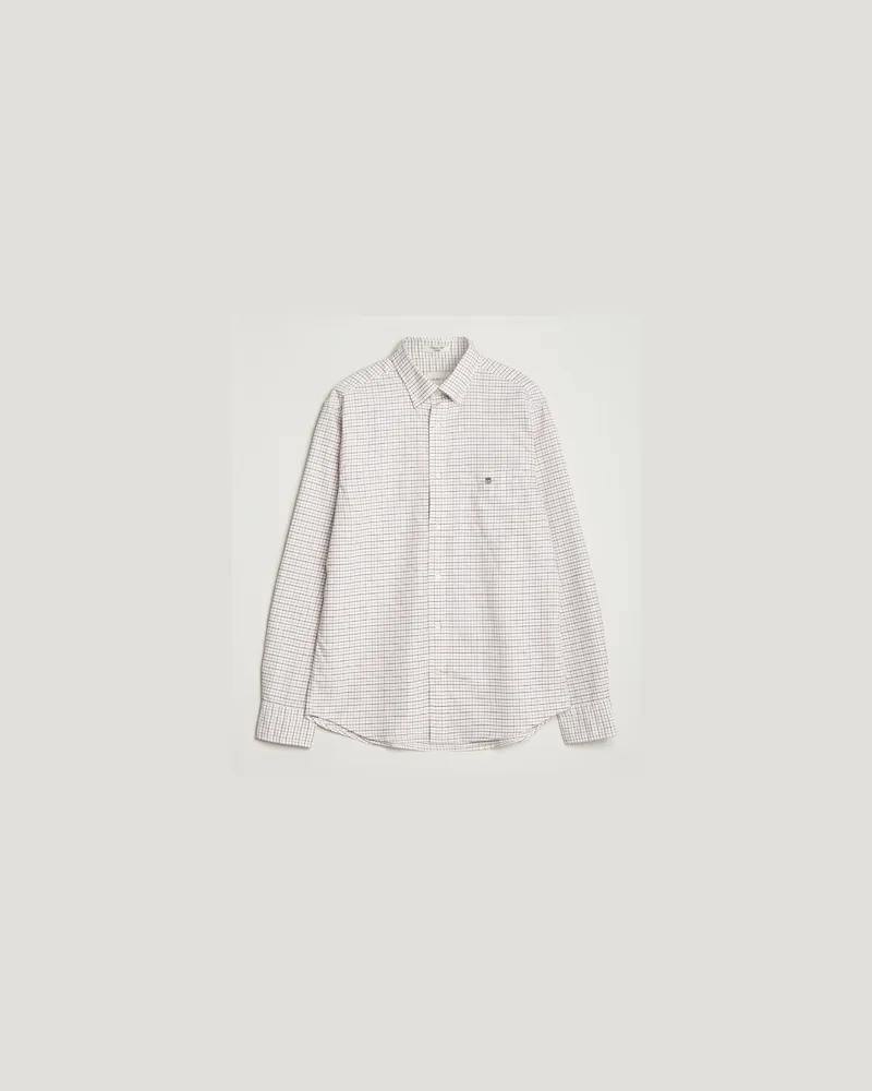 Gant Regular Fit Classic Checked Oxford Shirt Plumped Red Weiß