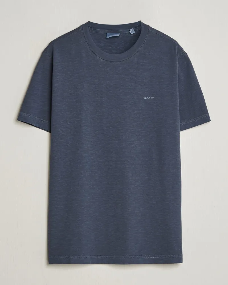Gant Washed Slub T-Shirt Evening Blue Blau