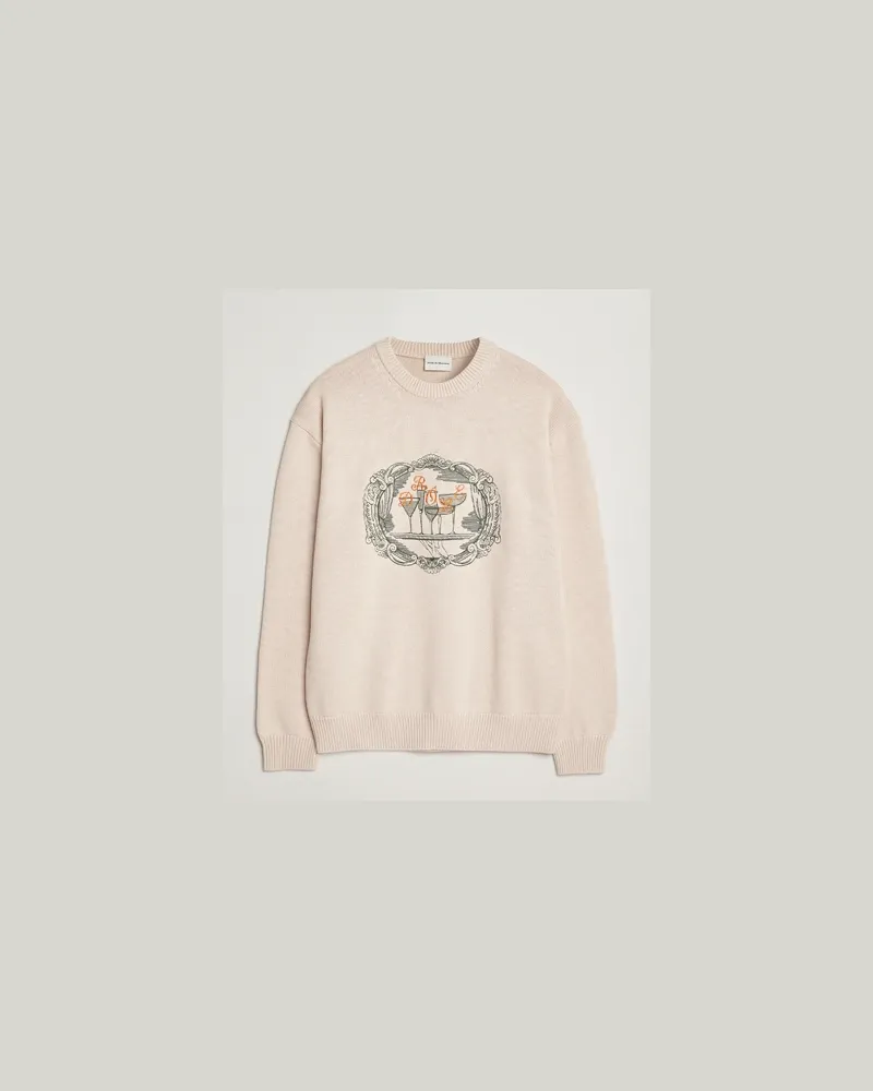 Drôle de Monsieur Plateau Knitted Sweater Natural Beige Beige