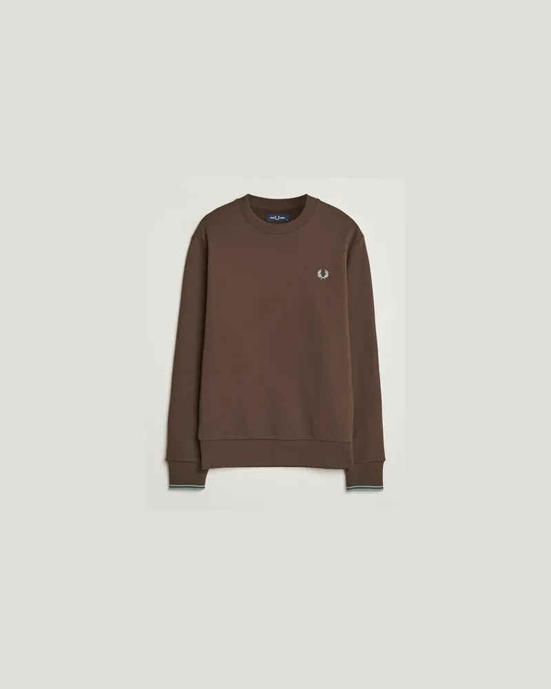 Fred Perry Crew Neck Sweatshirt Burnt Tobacco Braun