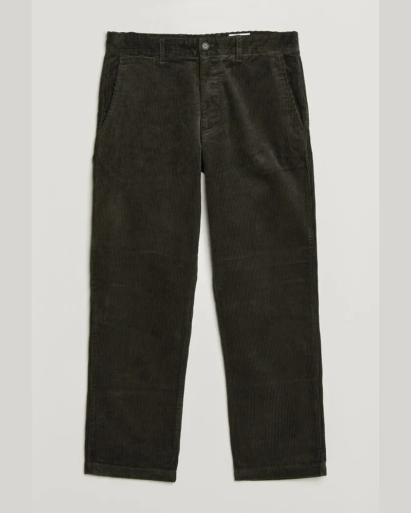 NN 07 Aden Regular Fit Corduroy Chinos Dark Army Grün