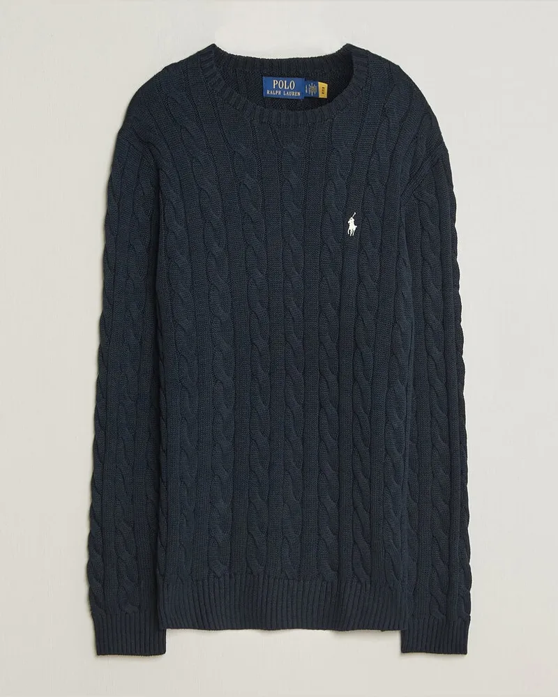 Ralph Lauren Cotton Cable Pullover  Hunter Navy Blau